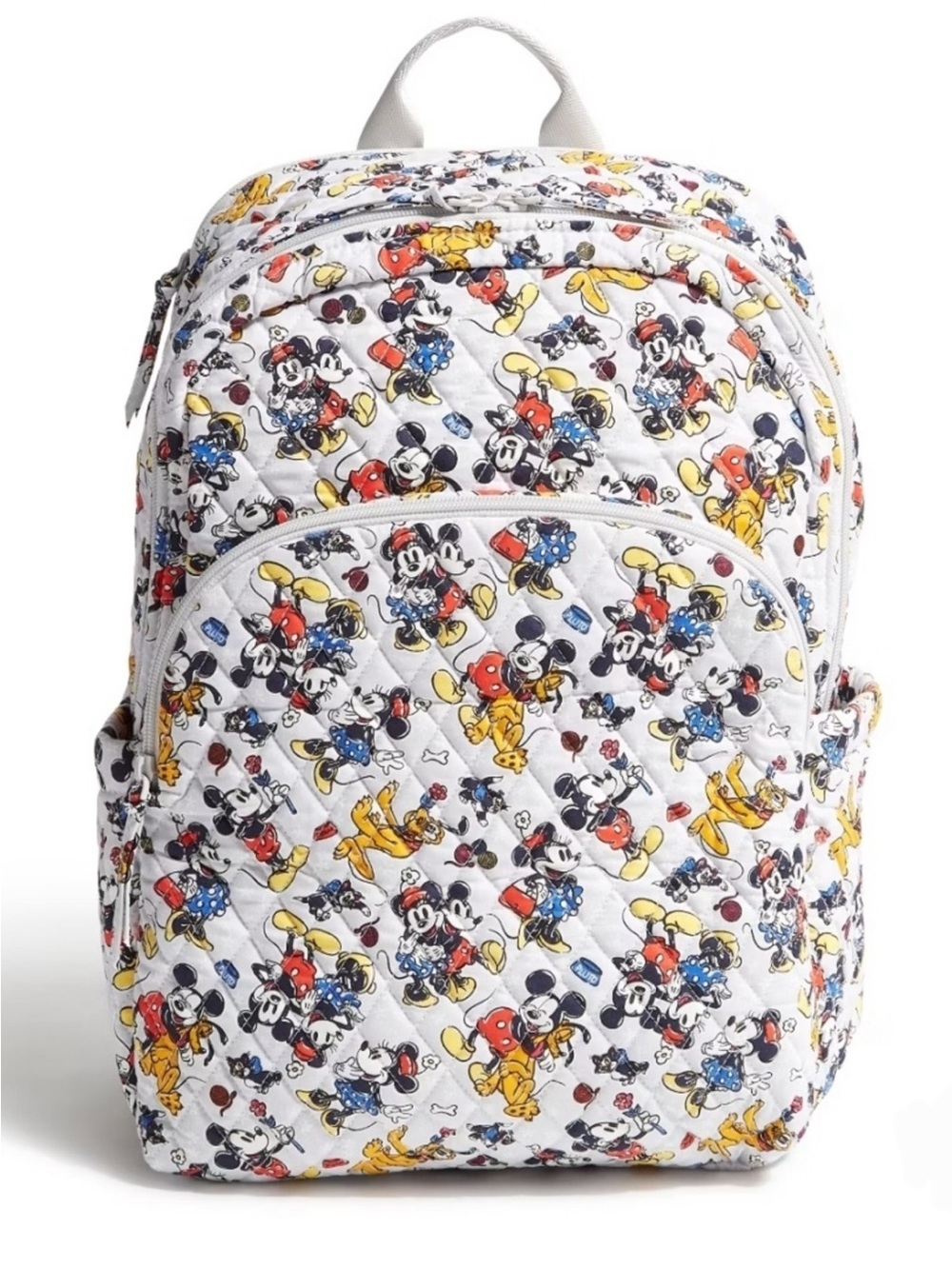 Vera Bradley Mickey and Family White Disney Character Quilted Backpack - New